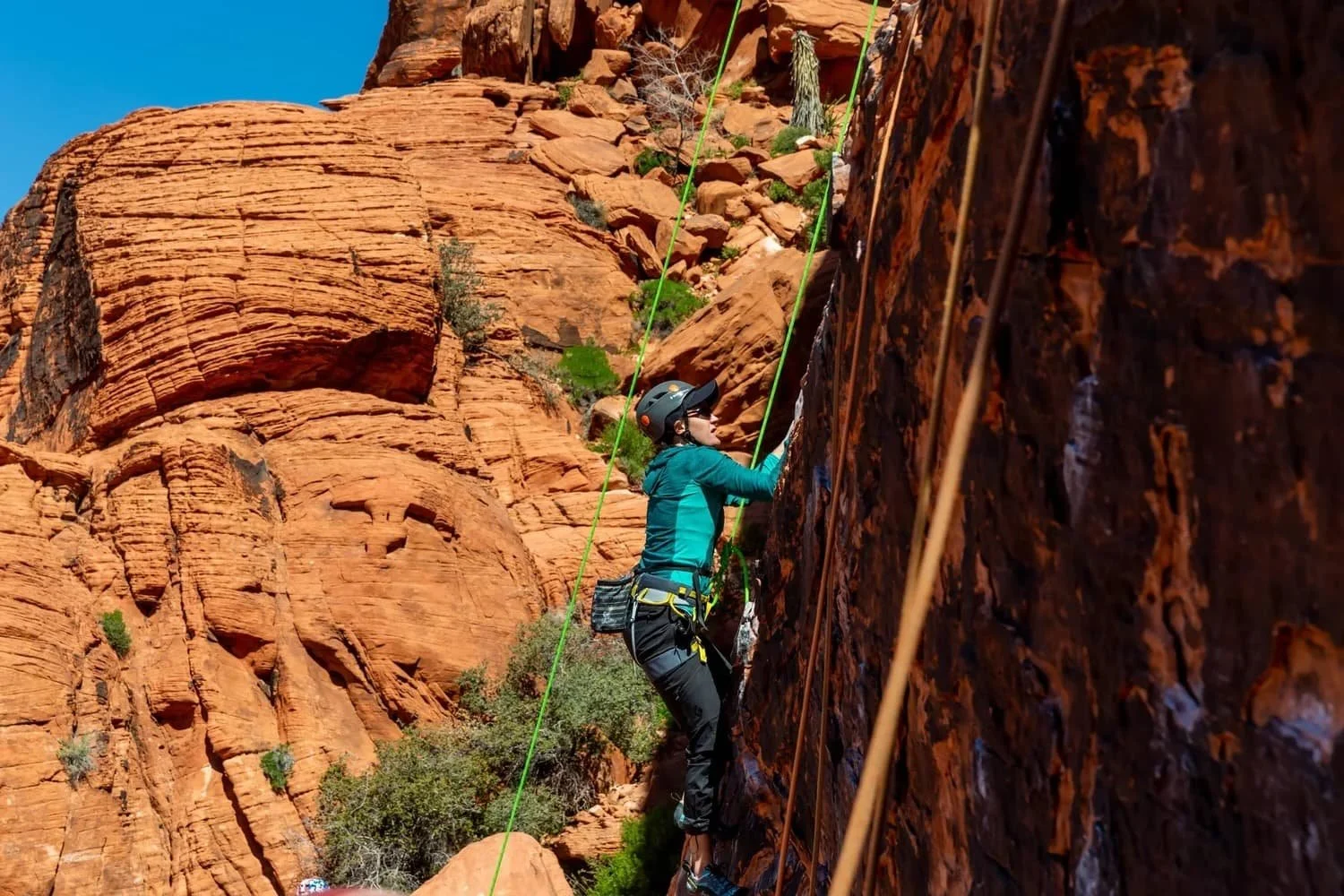 Private rock climbing lesson in Red Rock Canyon, Nevada
