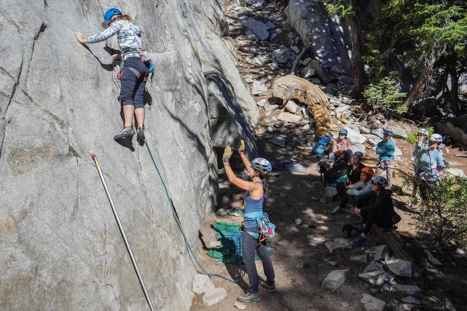 Private rock climbing lesson in Mammoth Lakes, California
