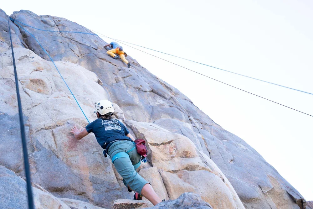 Beginner-friendly outdoor rock climbing class with certified instructors