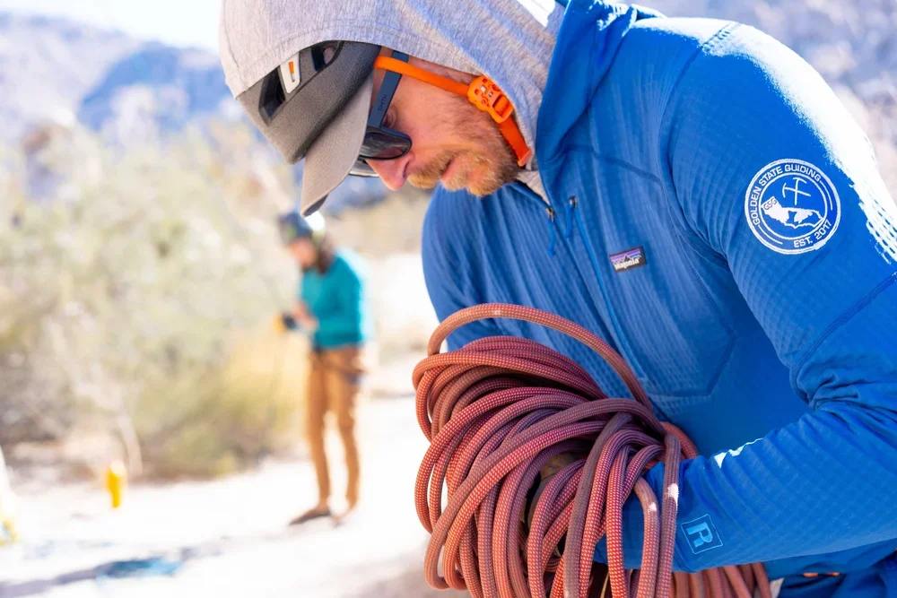 Outdoor rock climbing with professional instructors in Joshua Tree