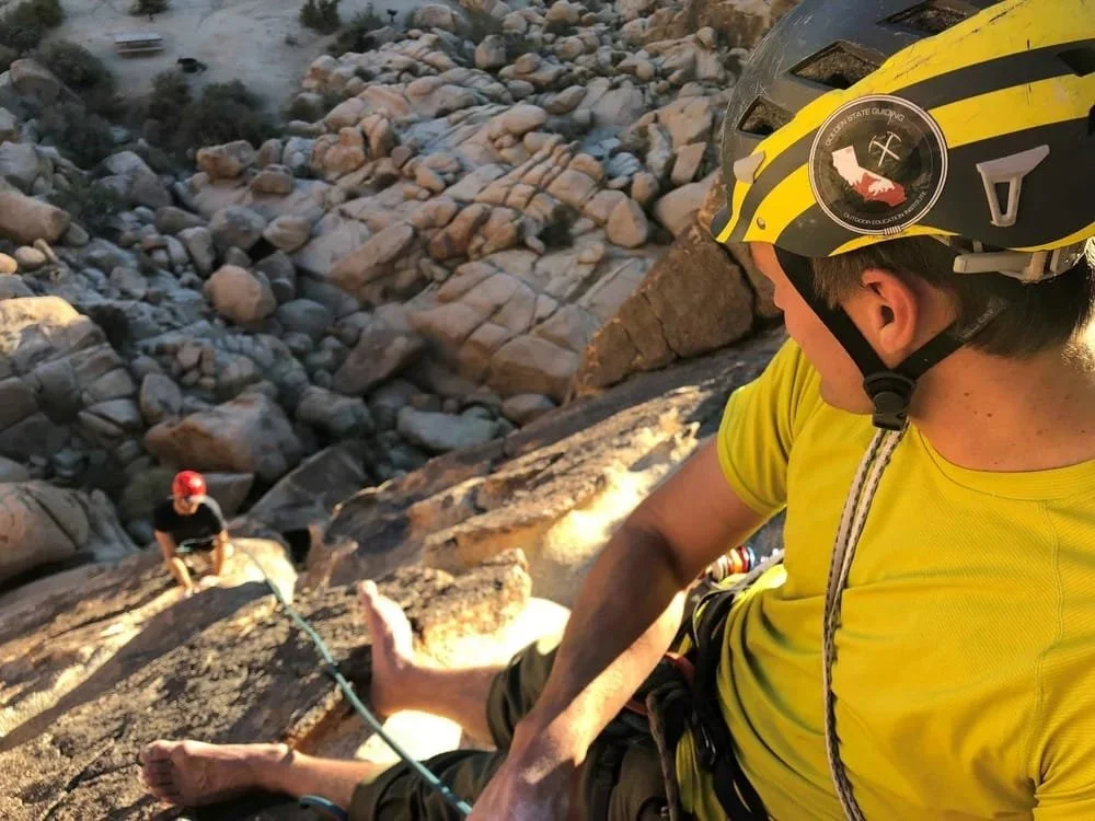 Scenic multi-pitch rock climbing lesson in a high-quality climbing area