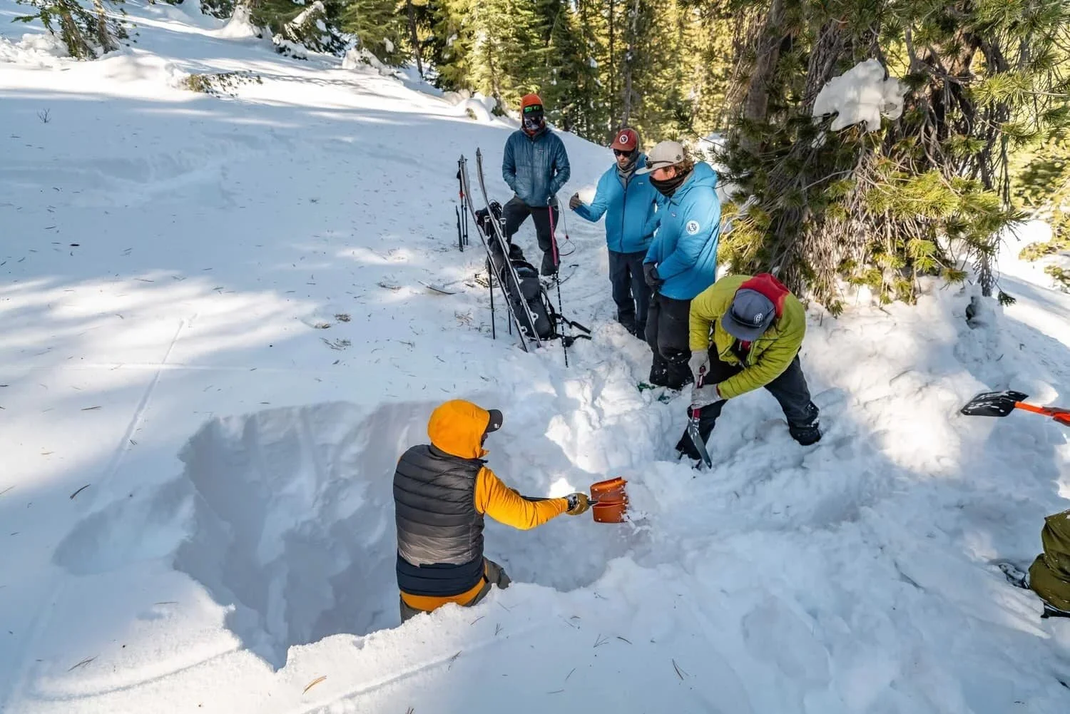 Backcountry safety course in Mammoth Lakes with certified avalanche instructors