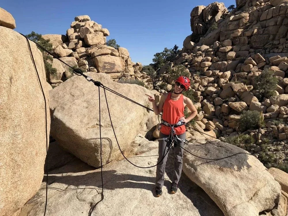 Professional guiding for introductory traditional climbing skills