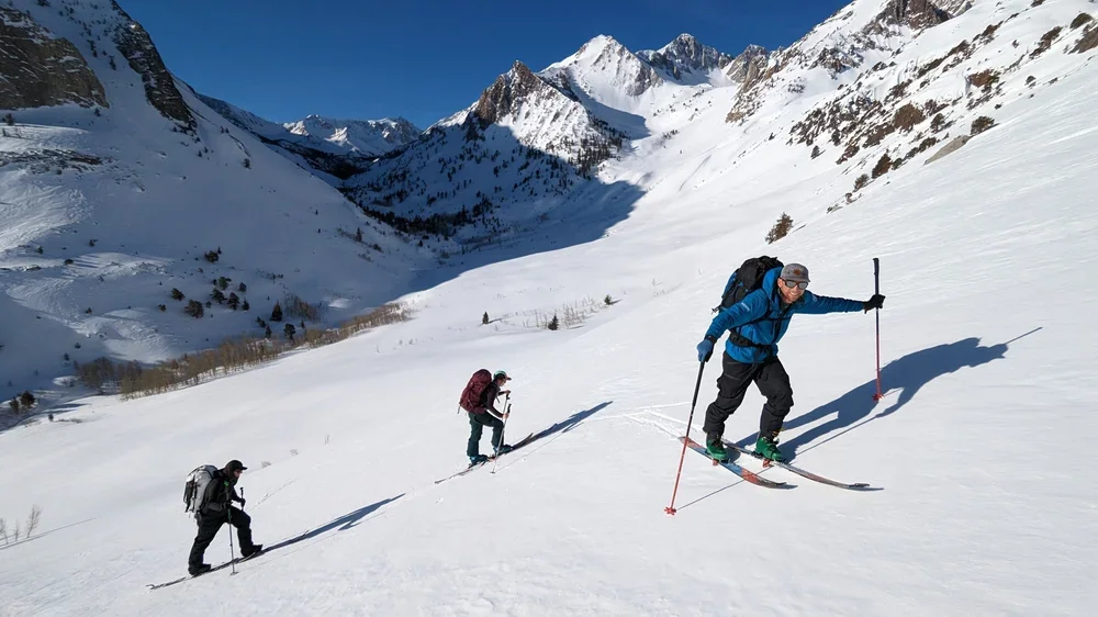 Professional instruction for ski touring and splitboarding in the Eastern Sierra