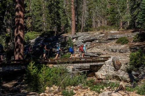 Small group backpacking trip in Yosemite led by certified wilderness instructors