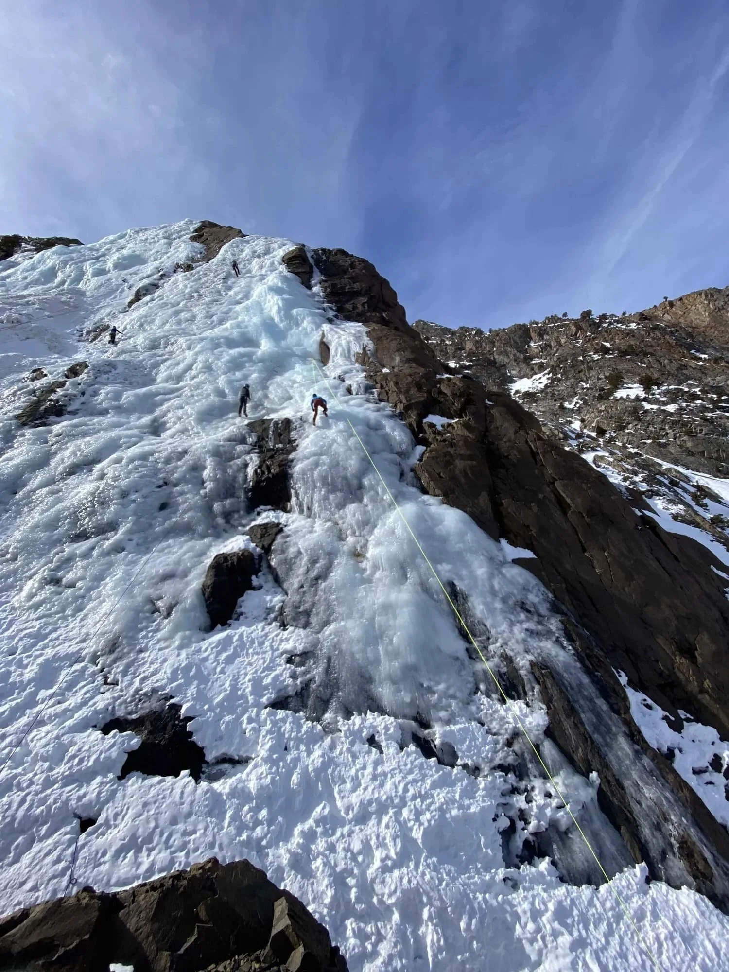 Small group introductory ice climbing lesson with certified guides
