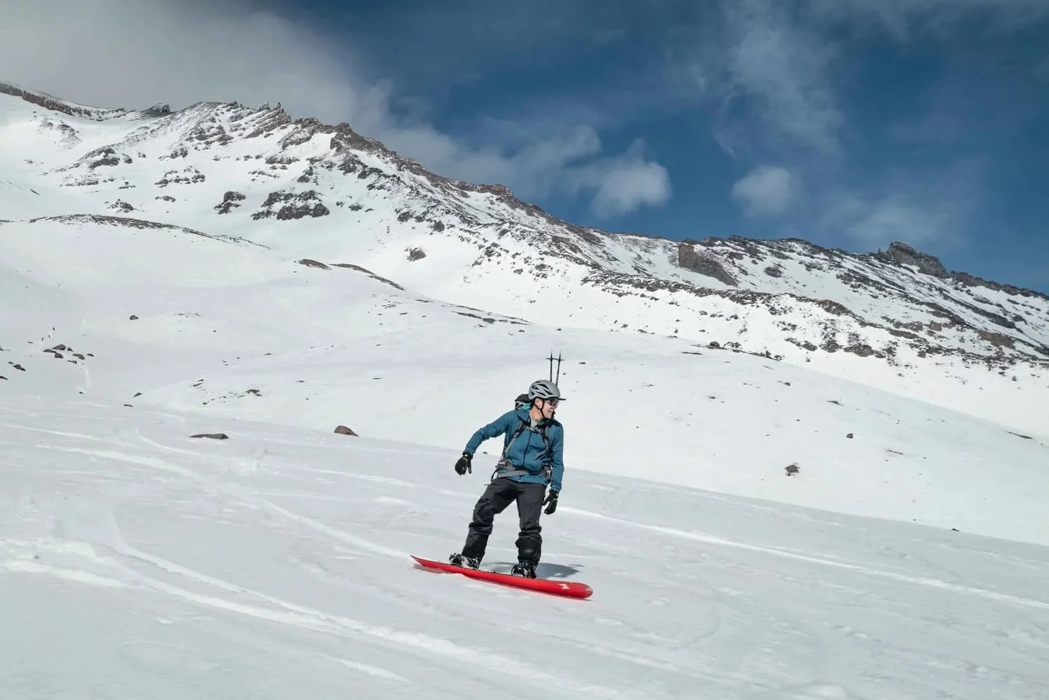 Splitboarding and ski touring on classic Mount Shasta routes