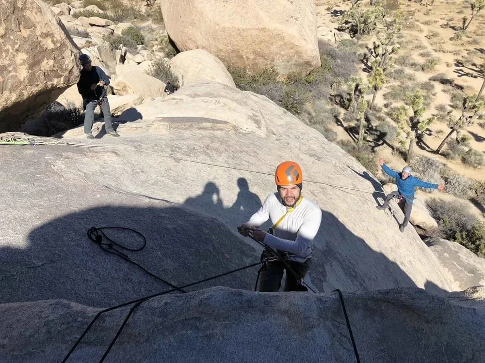 Beginner trad climbing course with professional instructors