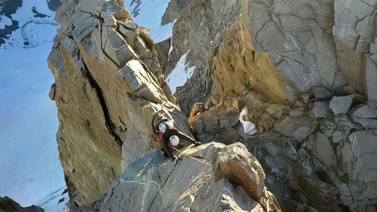 Professional instruction for transitioning from single-pitch to alpine climbing in the Eastern Sierra