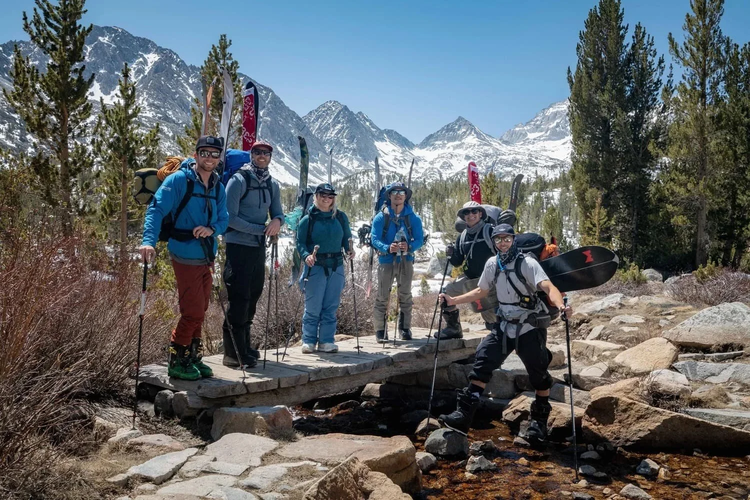 Ski and splitboard safety training in the Eastern Sierra backcountry