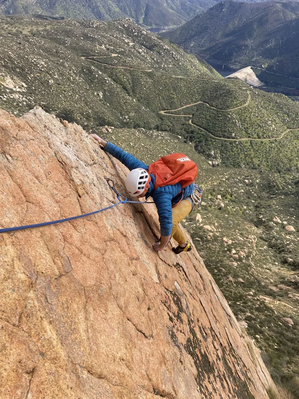Guided rock climbing experience on the granite cliffs of El Cajon Mountain