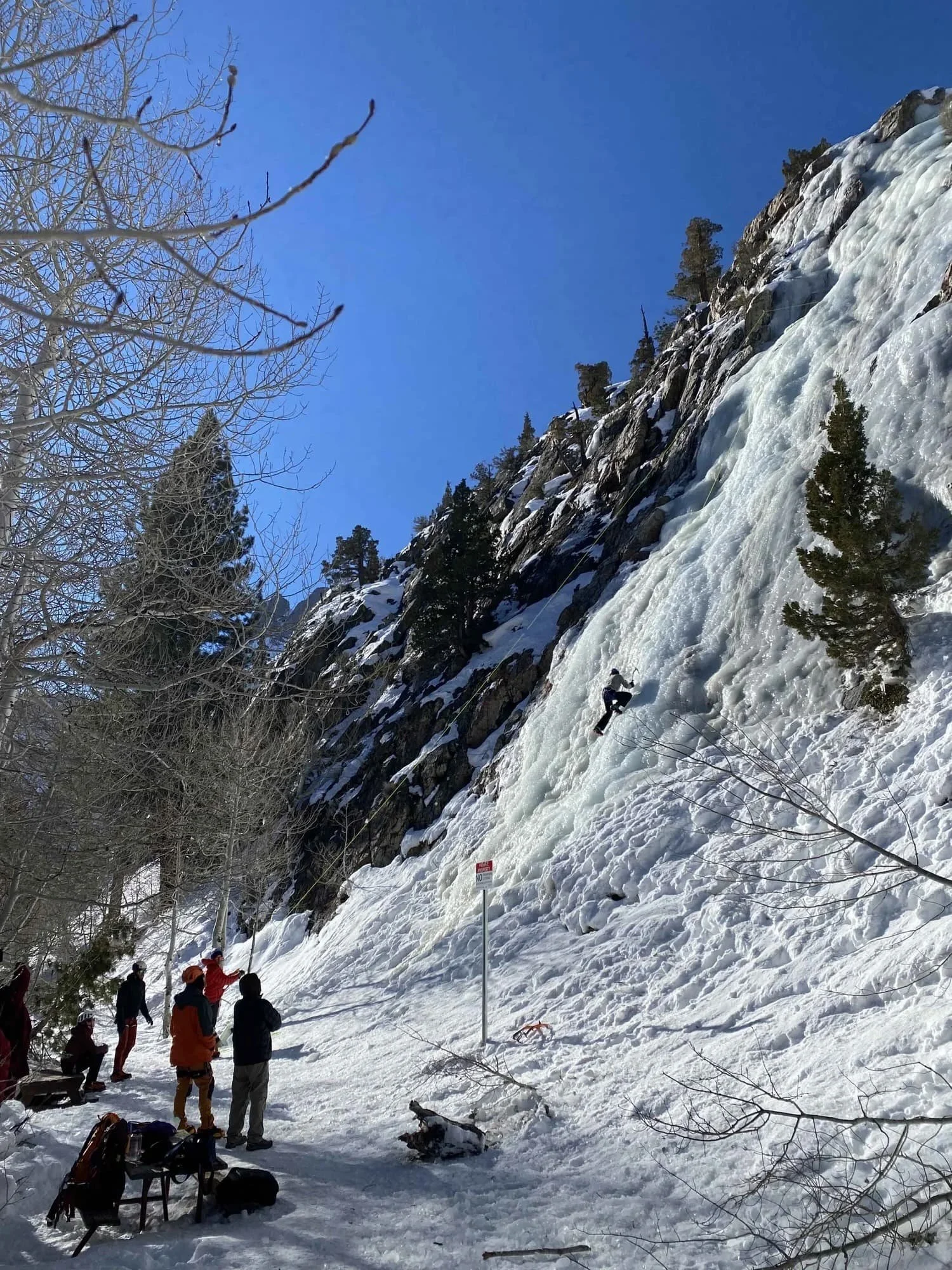 Professional ice climbing instruction for beginners