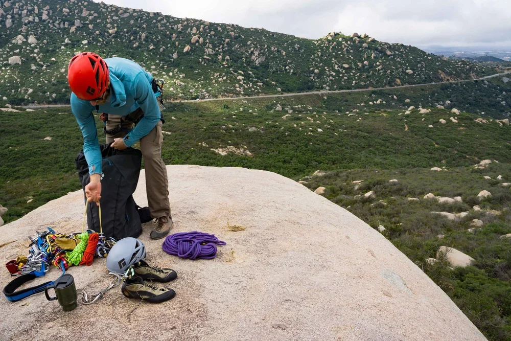 Rock climbing adventure on the well-known boulders of Mount Woodson