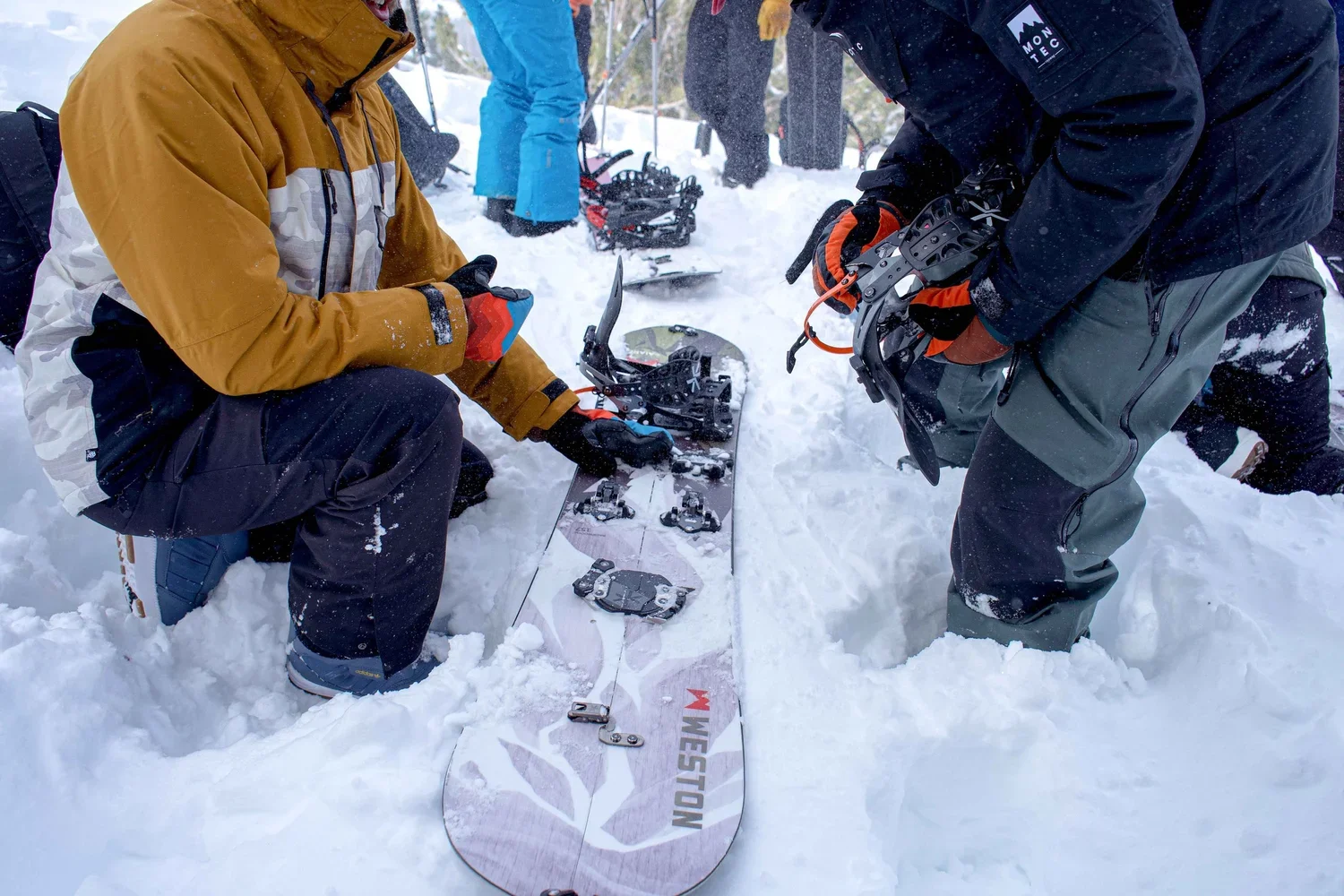 Guided winter backcountry splitboarding in the Eastern Sierra