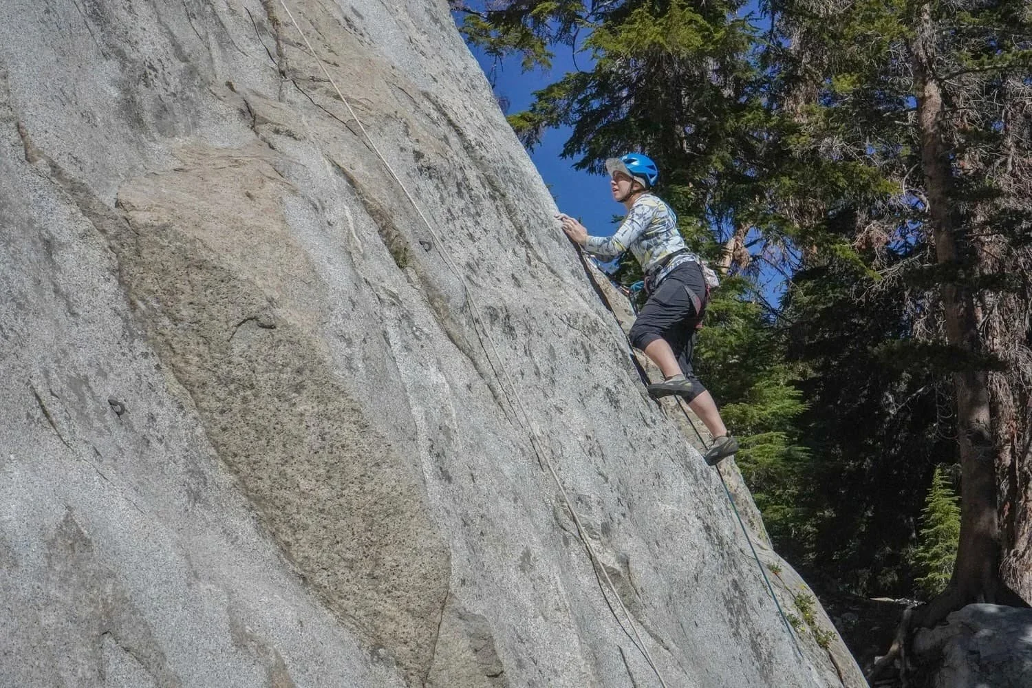 Small group rock climbing outing in Mammoth Lakes with experienced instructors