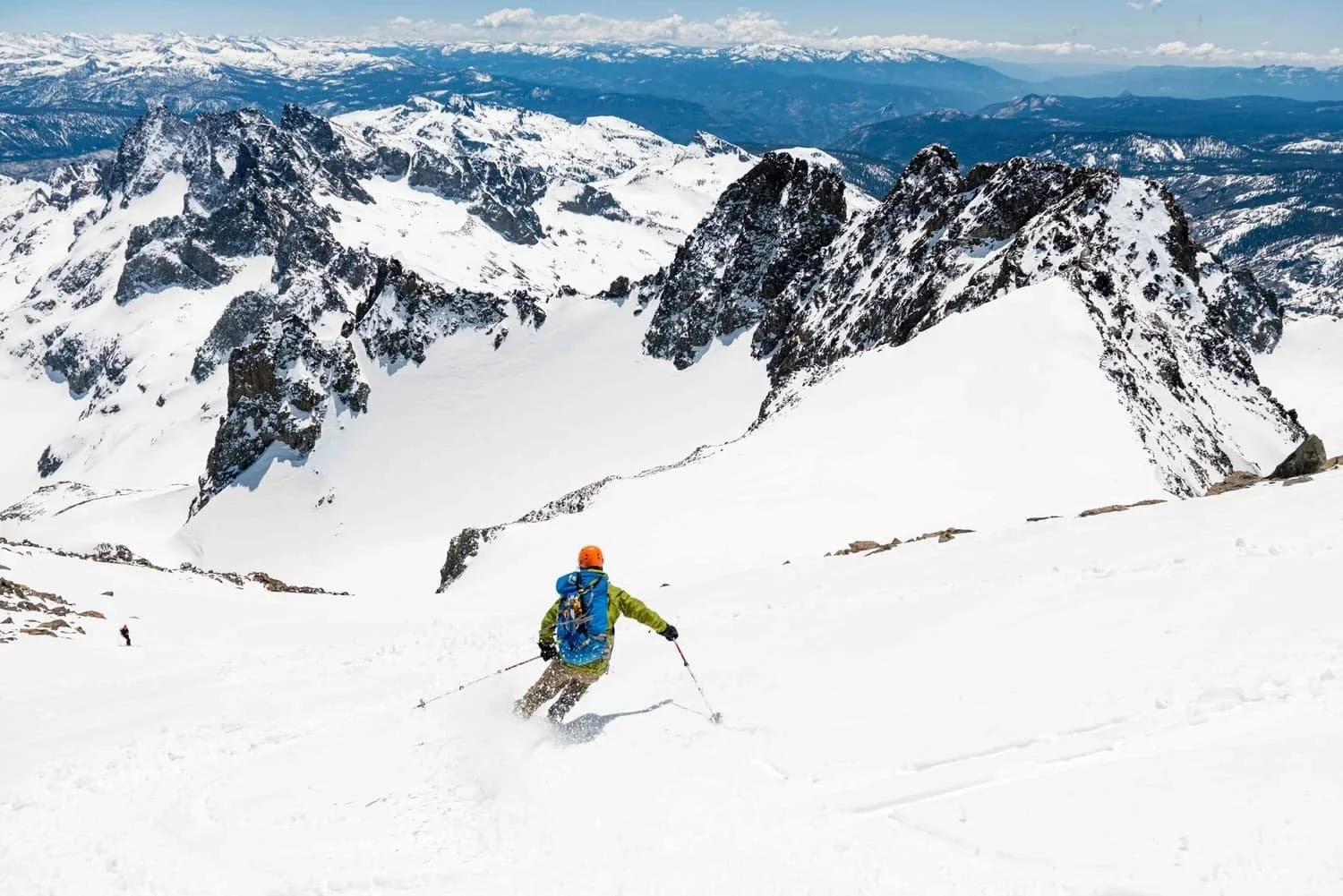 Backcountry skiing and splitboarding in remote Eastern Sierra terrain