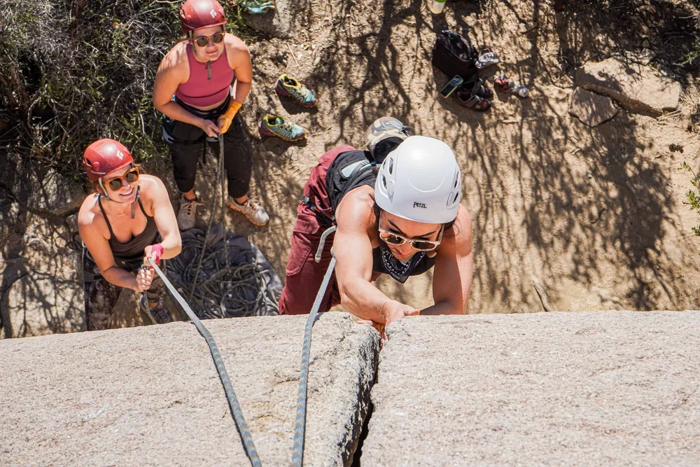 Outdoor rock climbing with experienced instructors at Mount Woodson