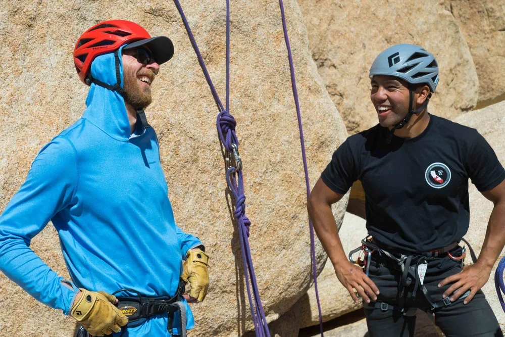Gym to crag climbing experience for first-time outdoor climbers