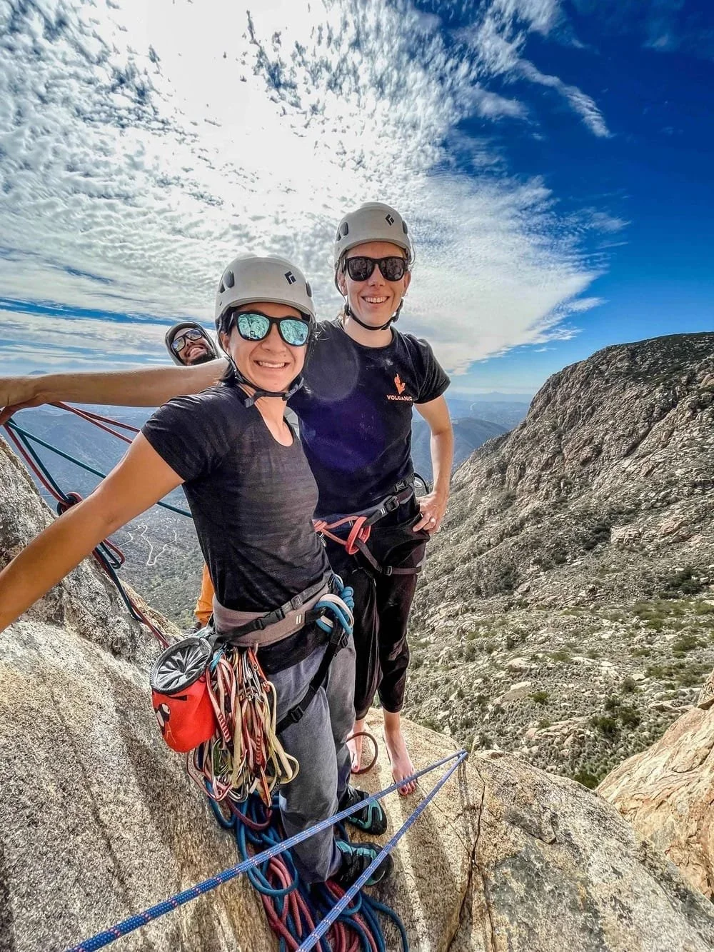 Intro to multi-pitch rock climbing course with professional guides