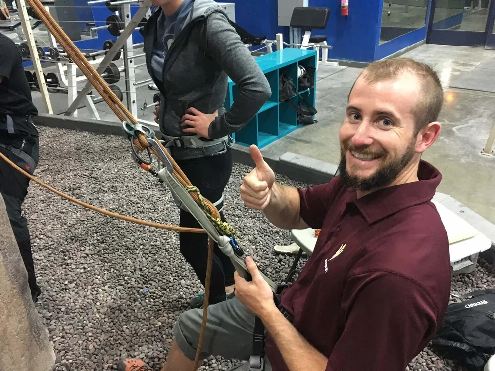 Gym to crag program teaching essential outdoor climbing techniques and safety