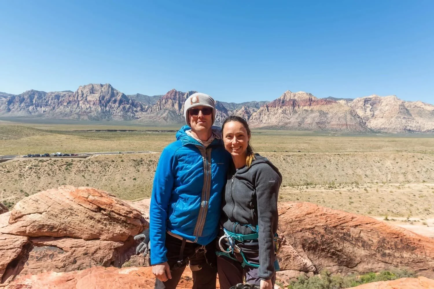 Outdoor rock climbing with certified guides in Red Rock Canyon