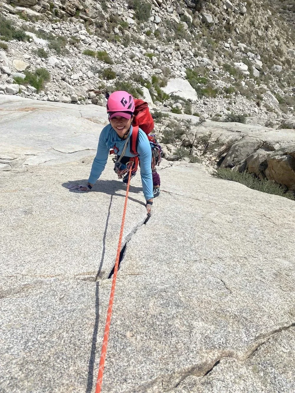 Outdoor trad climbing instruction for first-time leaders