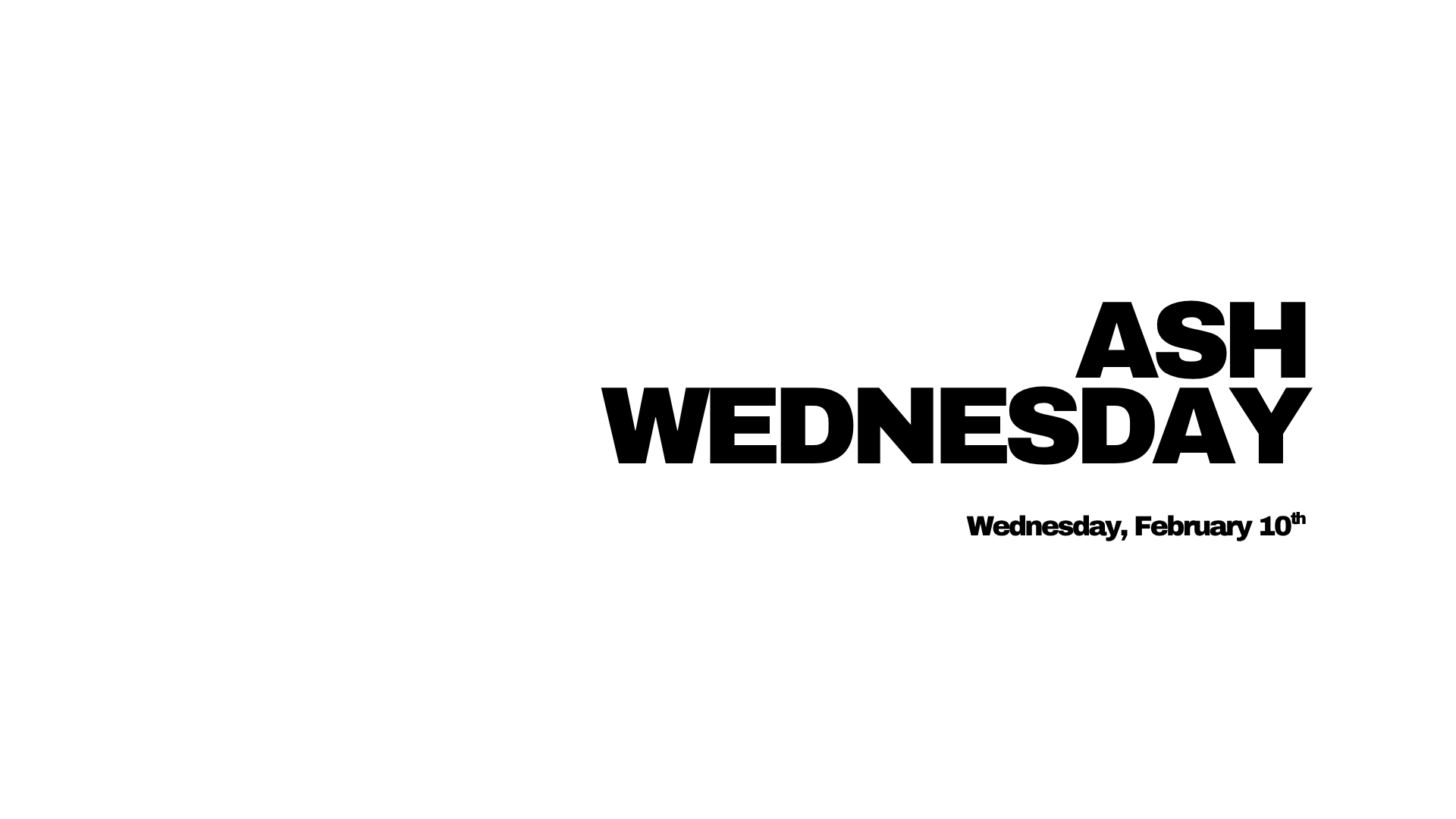 Ash Wednesday