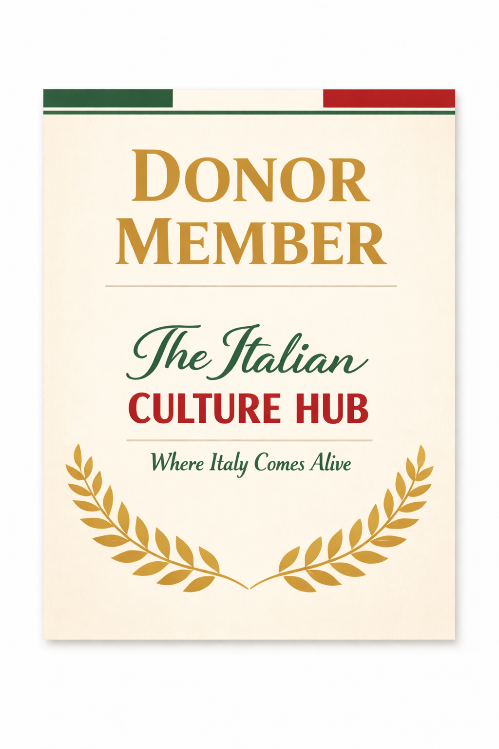 Donor –  I want to preserve the Future of Italian Culture