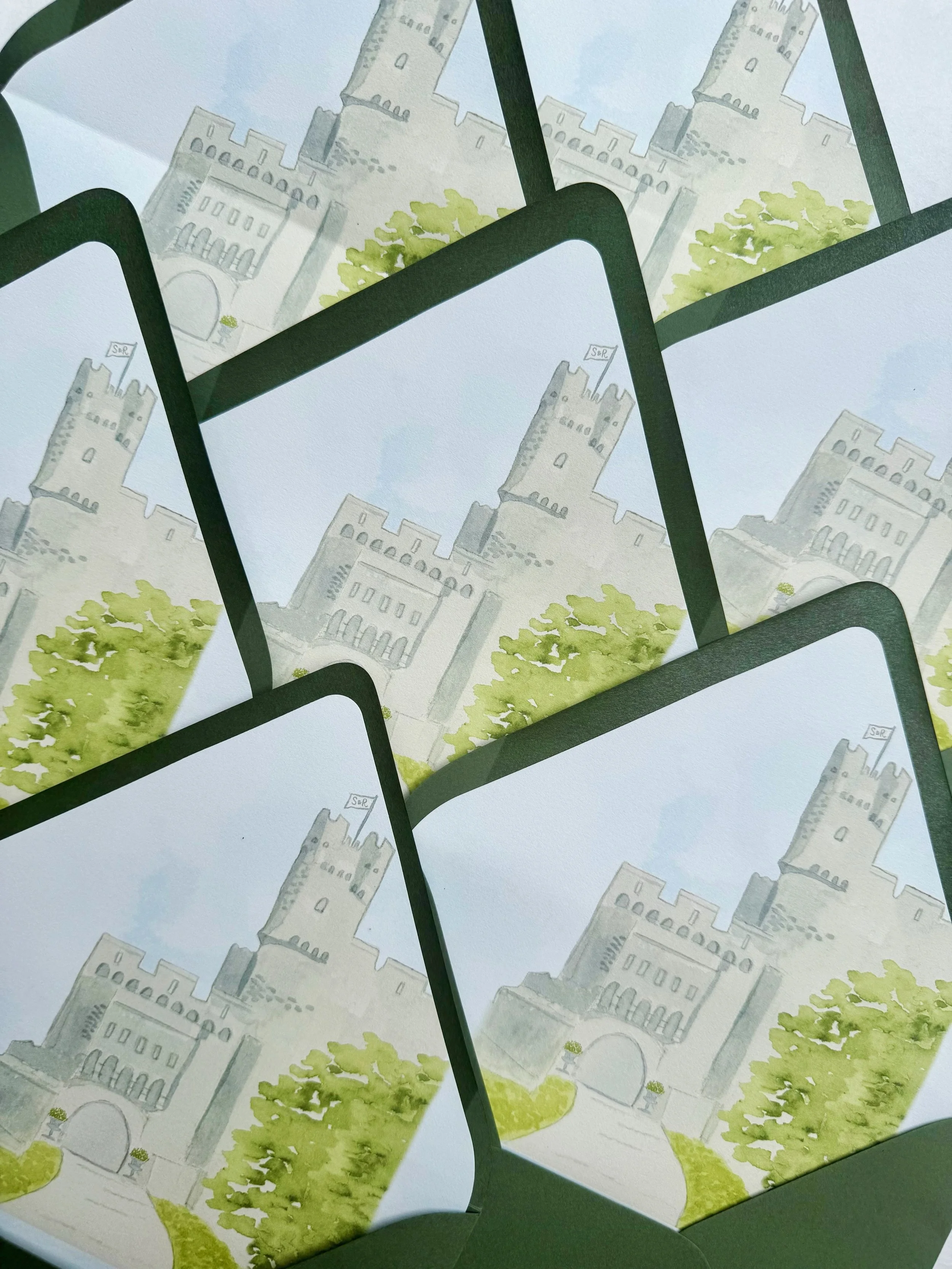 Custom watercolor envelope liners for a German castle wedding 🏰💌
@burgreichenstein @weddingburgreichenstein @fine_weddings @sophkrings 
#weddinginvitation #luxurywedding #watercolorwedding #watercolorinvitation #destinationwedding