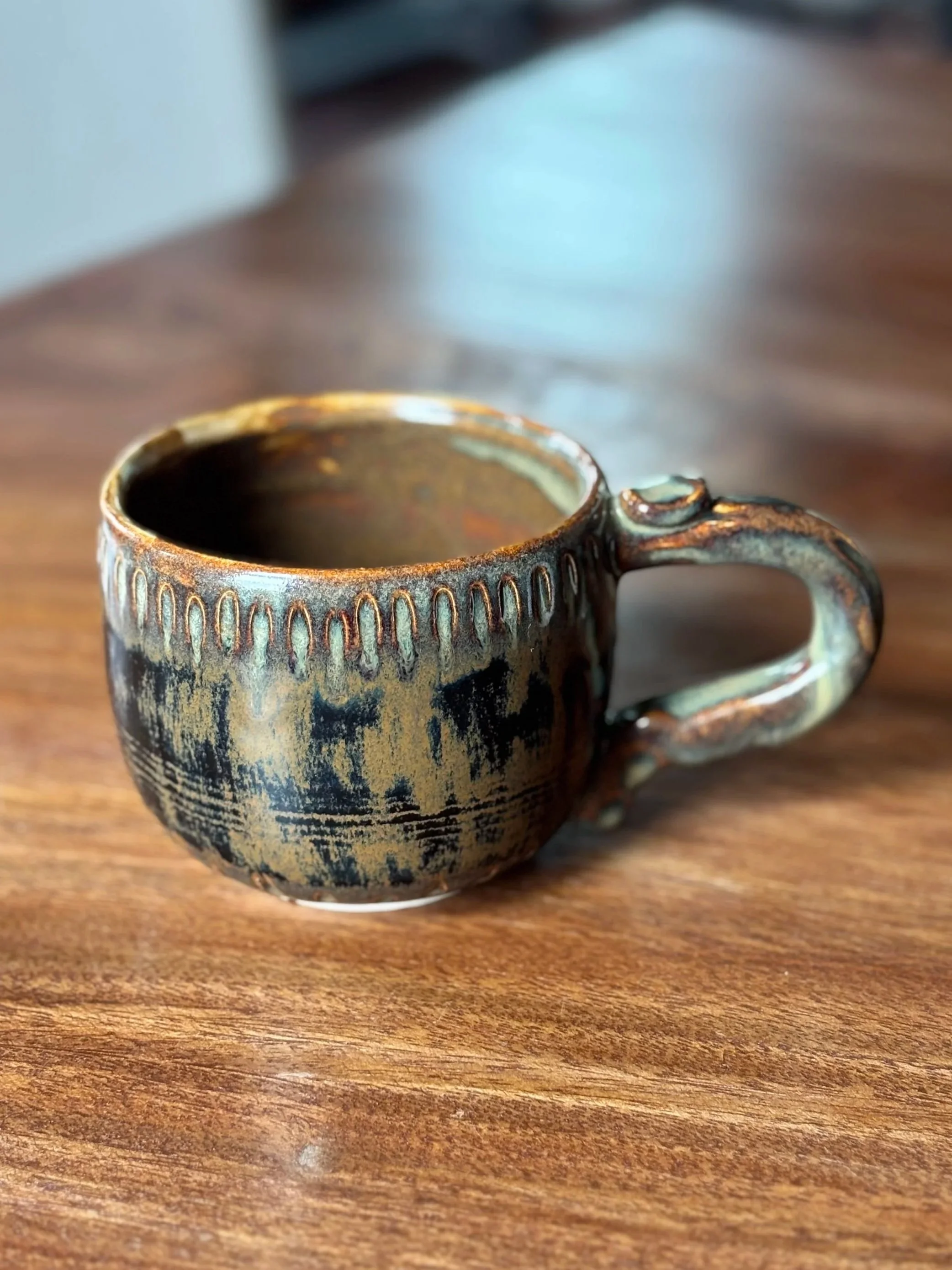 River Rock carved Mug