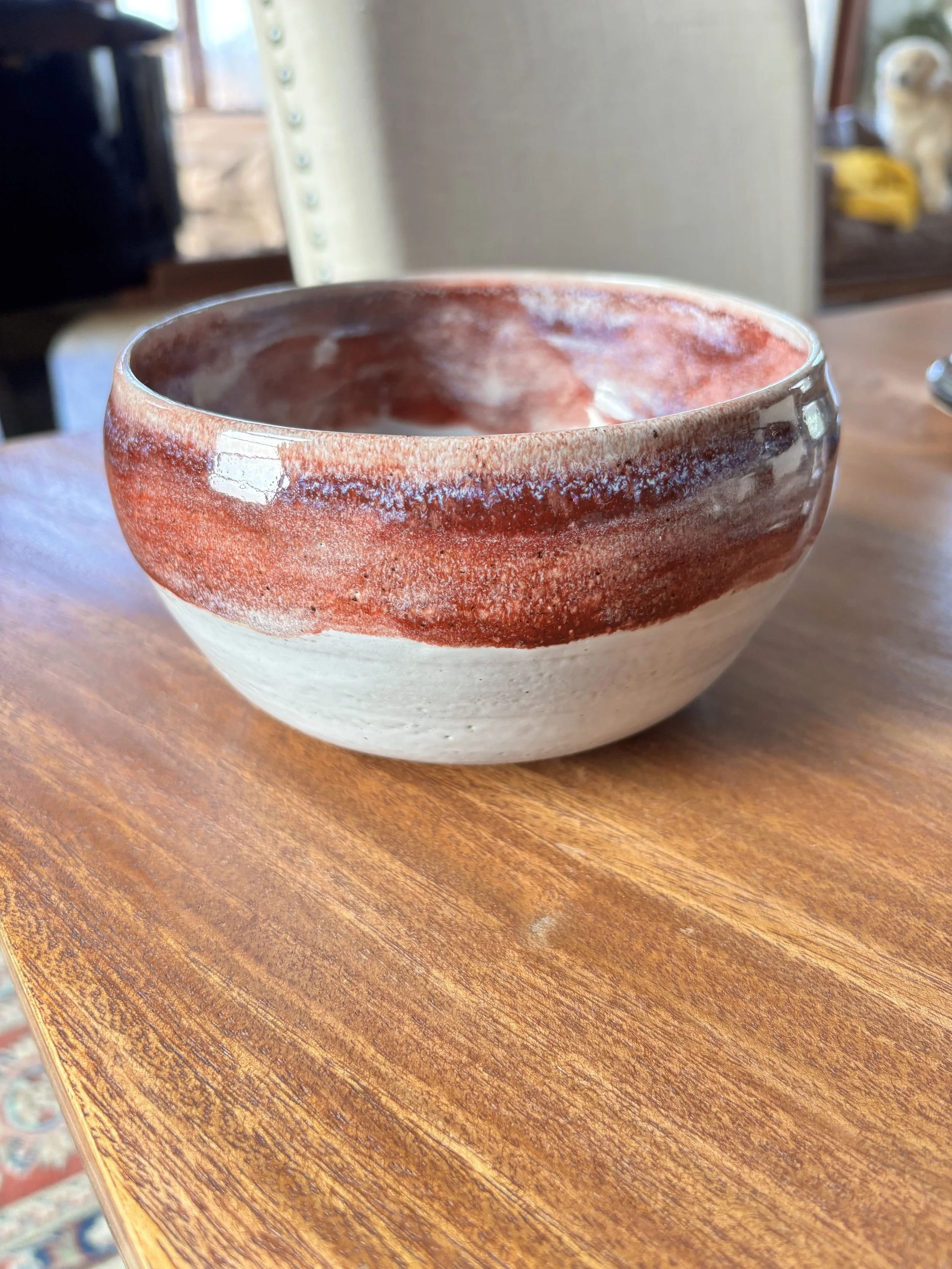 Red on White on Red Bowl