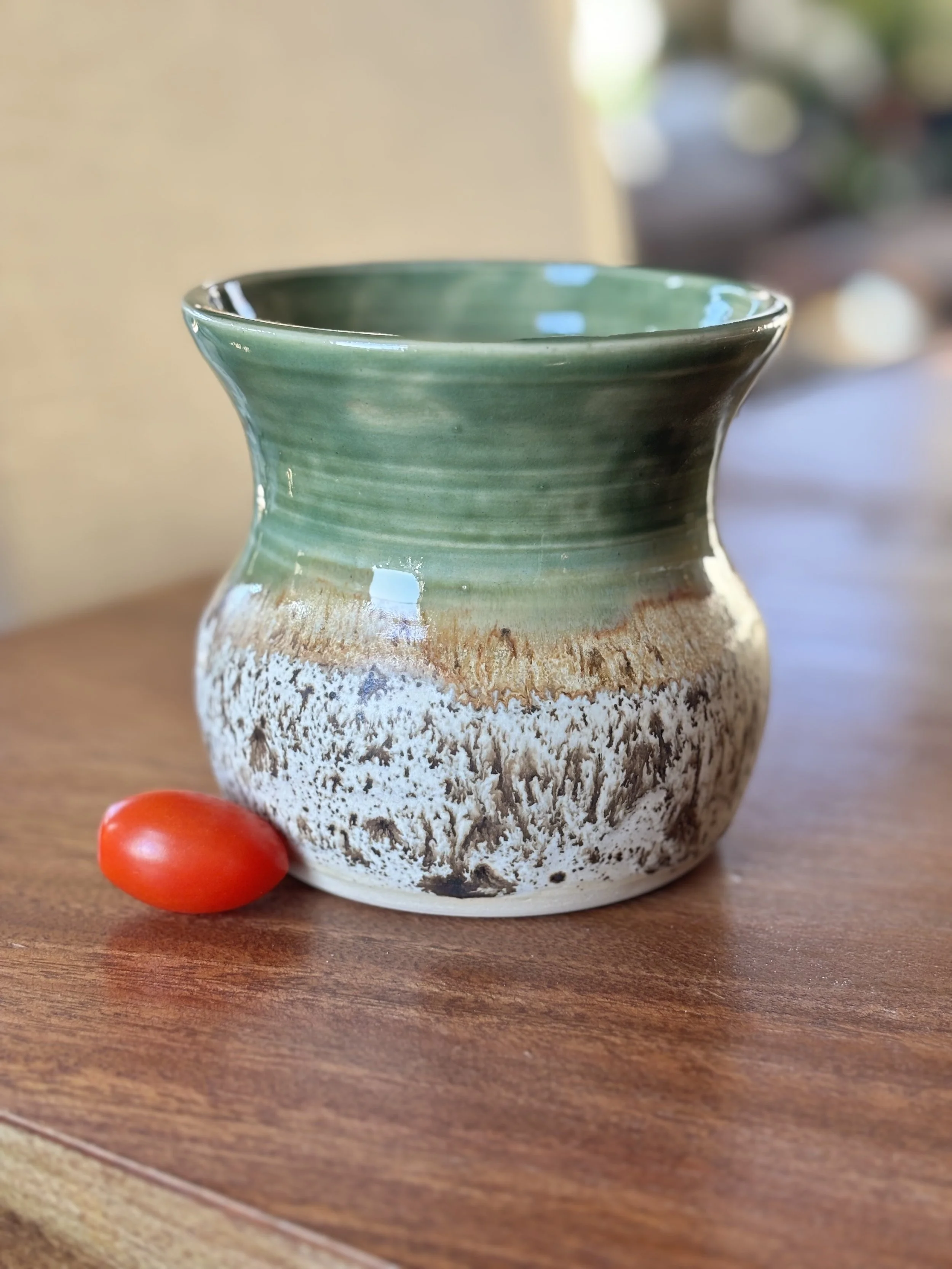 Speckled Spring Green Vase