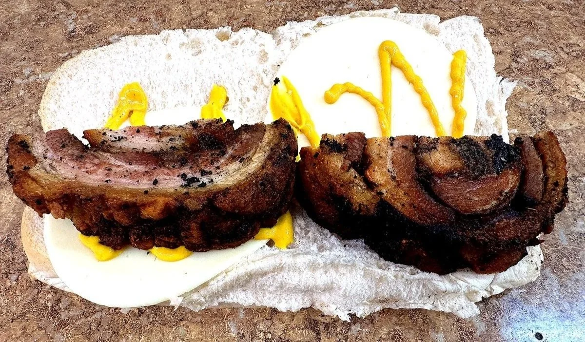 Bucky's Crispy Pork Belly Sub.