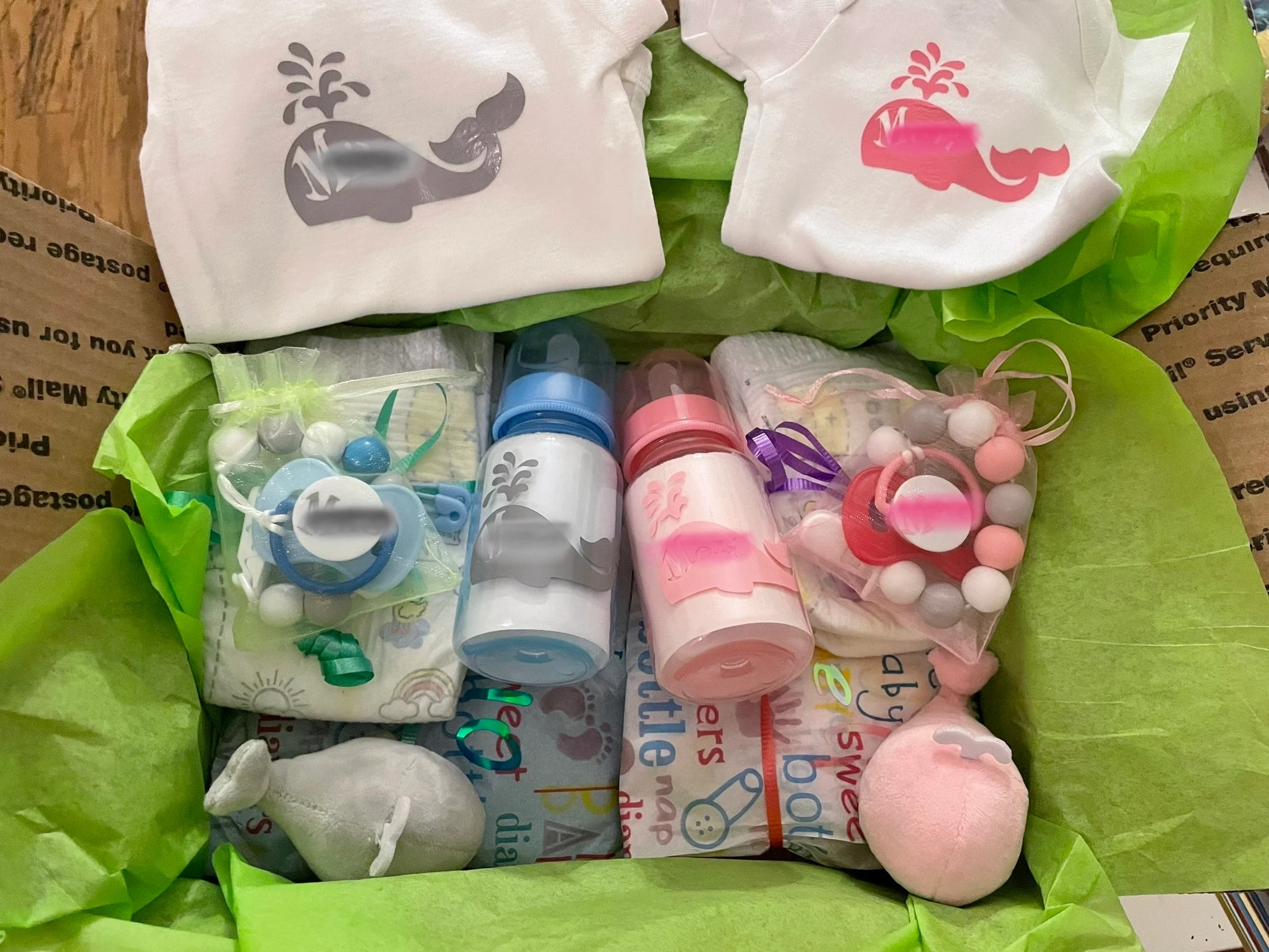 Twin/ coordinating baby box opening for reborn dolls