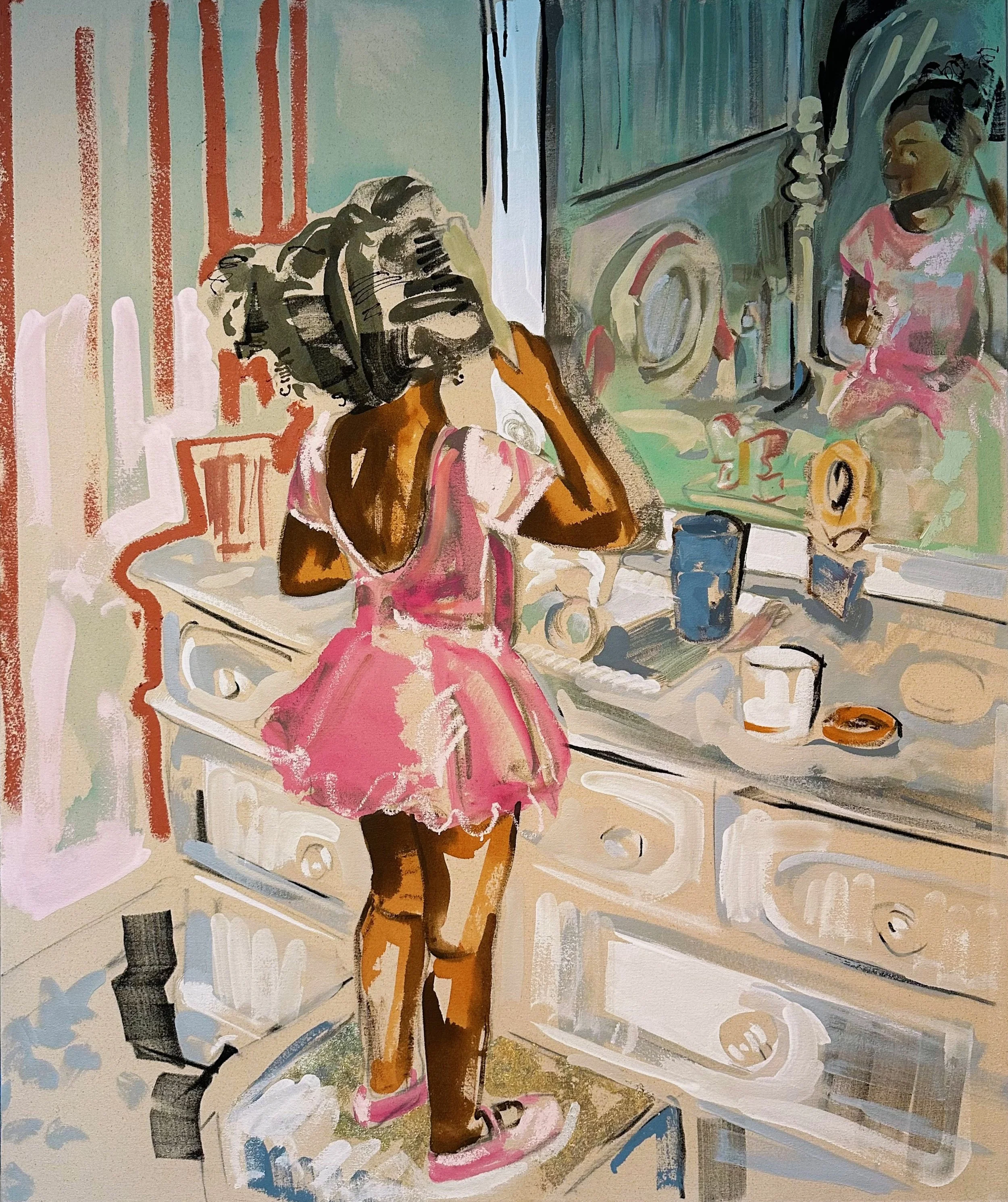 Shiloh Smith (2023) Acrílico y óleo sobre lienzo, 121,9 × 101,6 cm  HH-SS-2023  Hannah Harris, Los Ángeles, EE. UU.