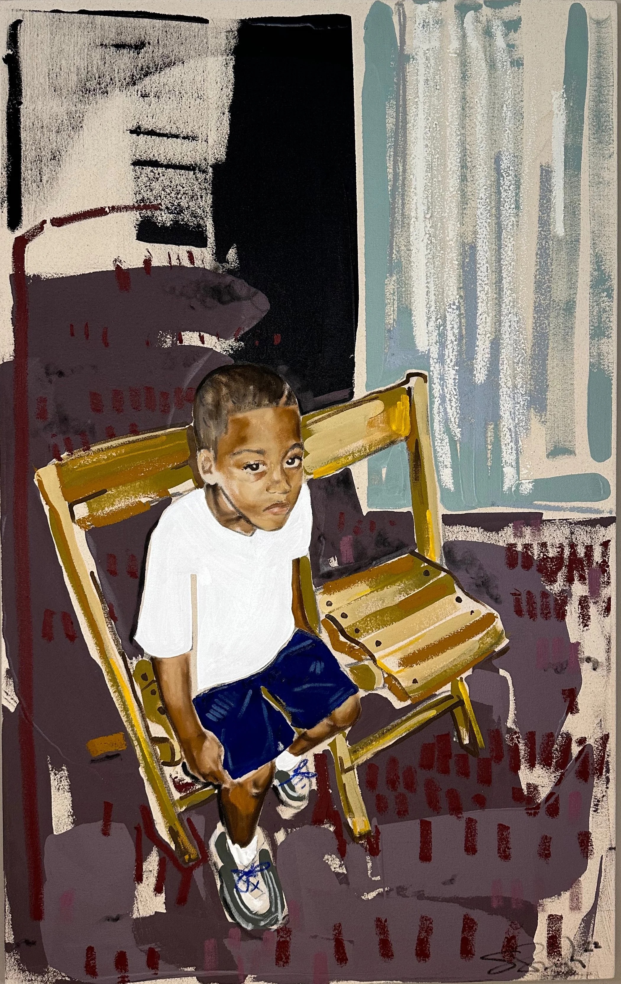 Niño sentado
Shiloh Smith (2022)
Acrílico y óleo sobre lienzo
122 × 76 cm

SB-SS-2022