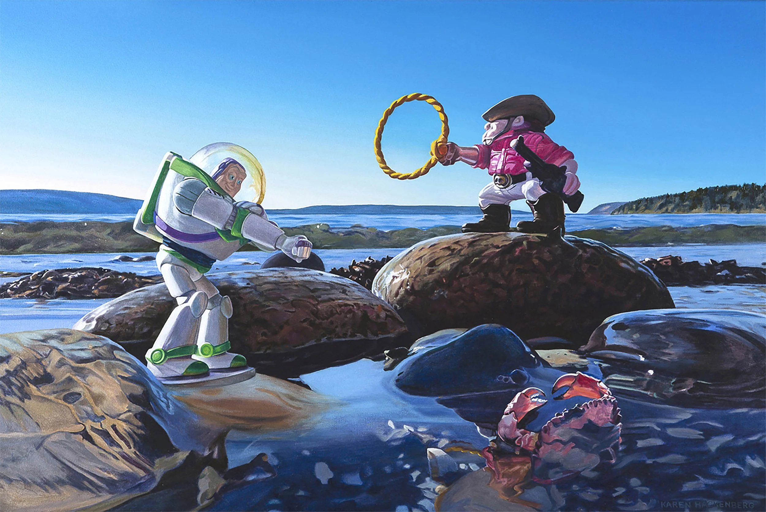 MANIFEST DESTINY, oil on canvas, 24" x 36", 2016,  History Painting Series 