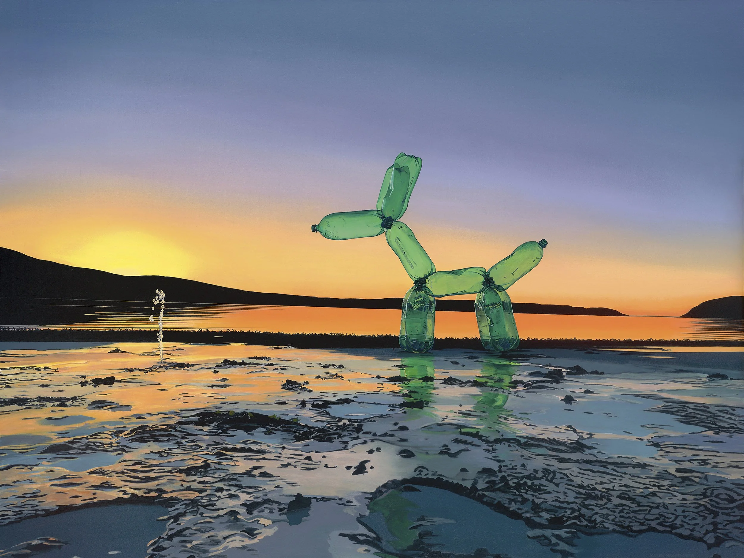 PRIMORDIAL PETE, oil on canvas, 54" x 72", 2020,  Natural Selection Series 