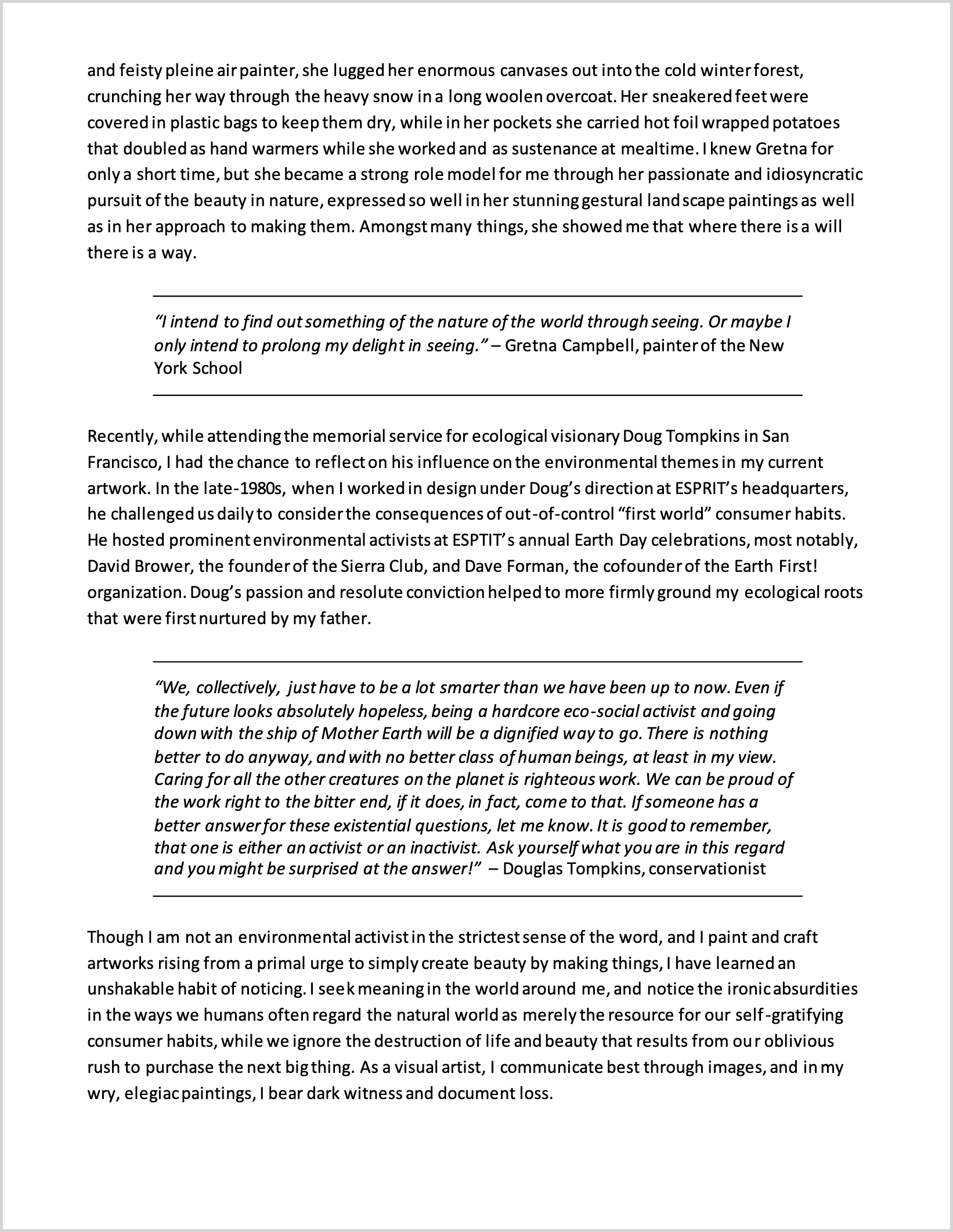 The Unshakeable Habit of Noticing Karen Hackenberg, Page 2