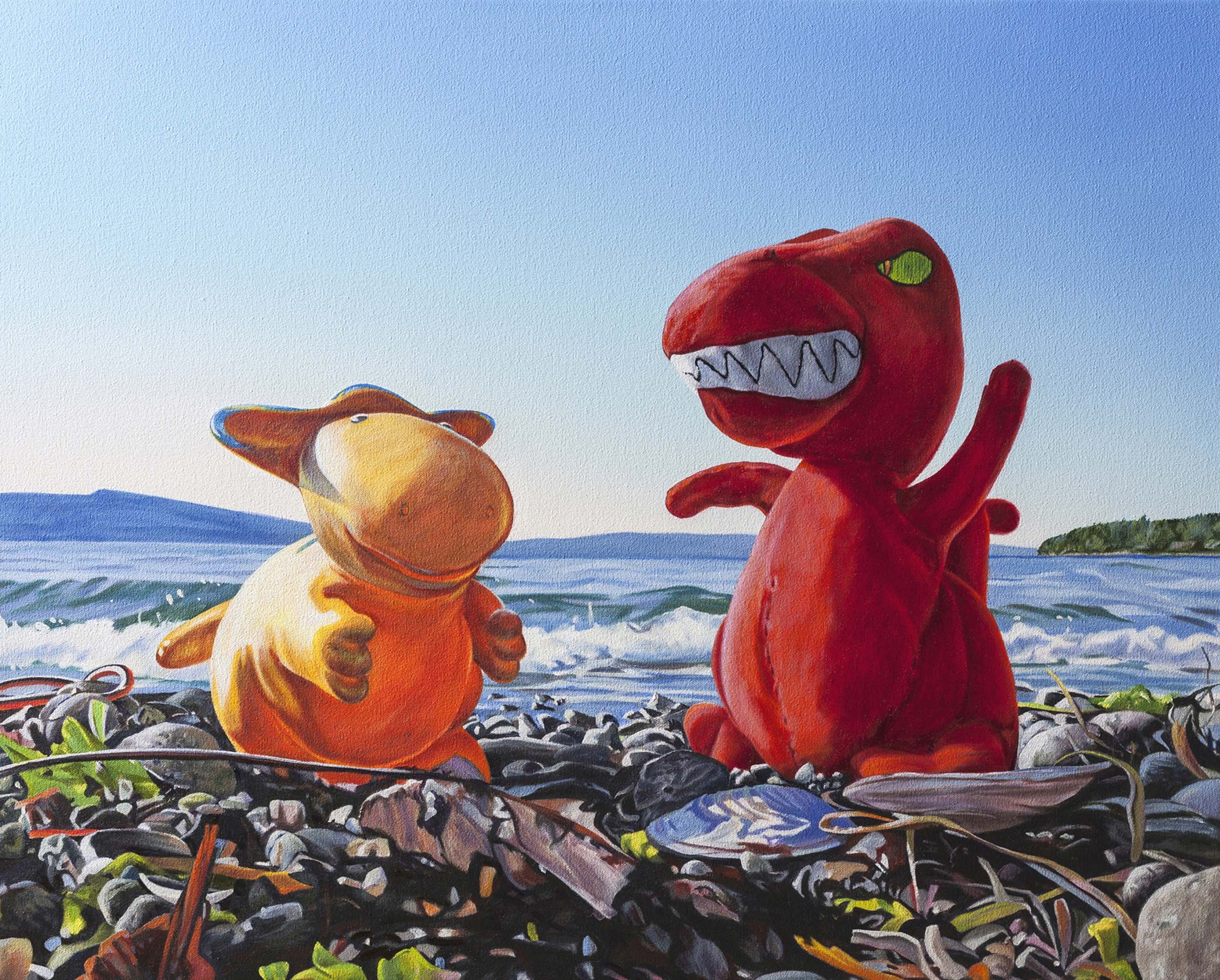 TRASH DANCE, oil on canvas, 24" x 36", 2013,  Watershed Series 