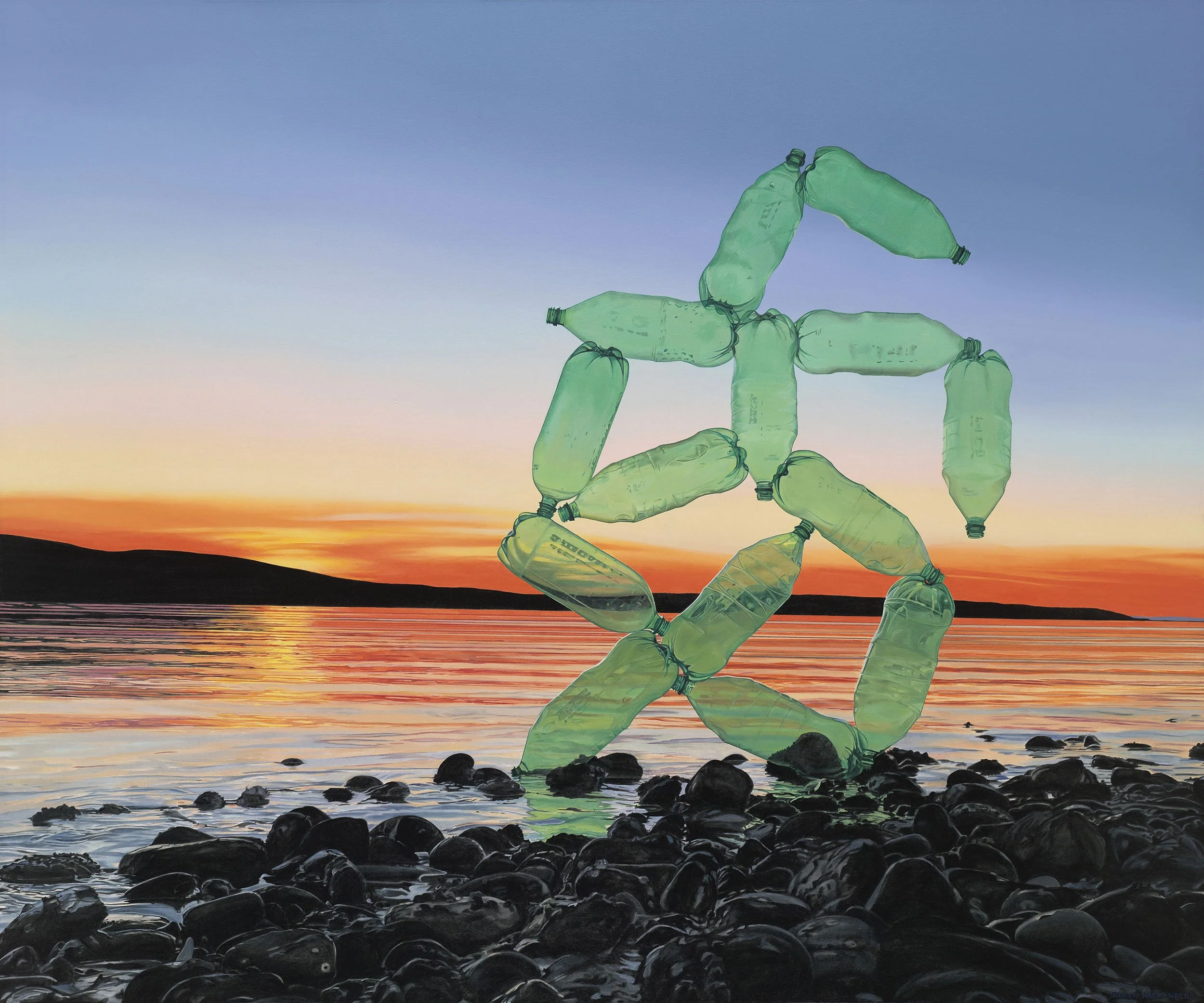 THEORY OF EVOLUTION, oil on canvas, 60" x 72", 2019,  Natural Selection Series 