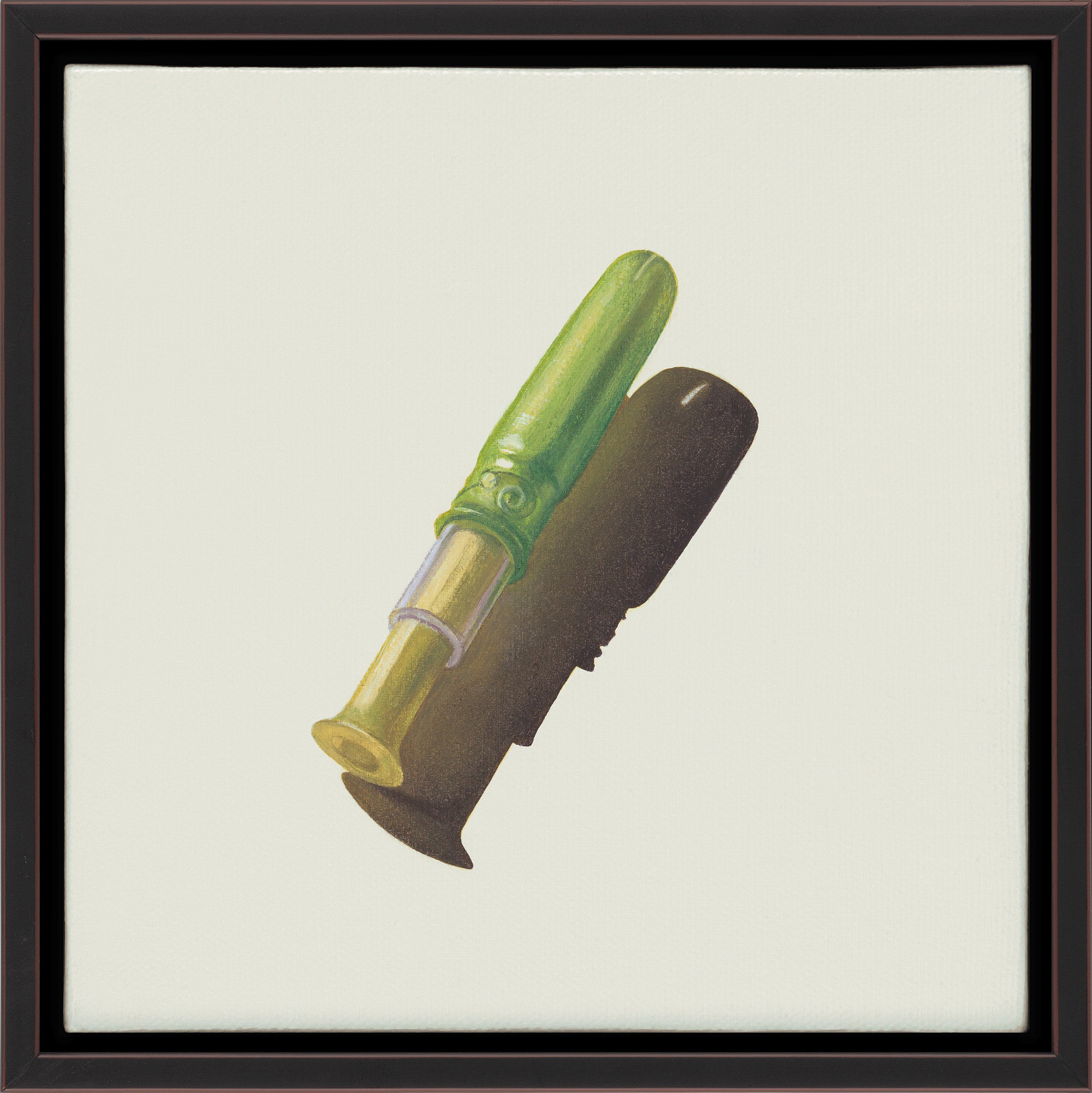 MARINE ARTIFACT NO. 7 (TAMPON APPLICATOR), oil on canvas, 6" x 6", 2016,  Artifact Series 