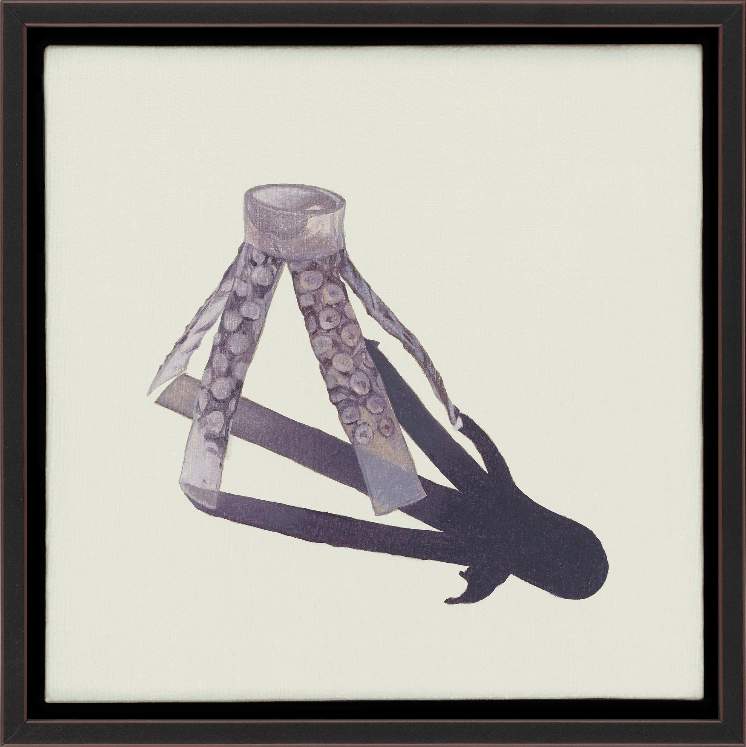 MARINE ARTIFACT NO. 8 (SHOTGUN WAD), oil on canvas, 6", x 6", 2016,  Artifact Series 