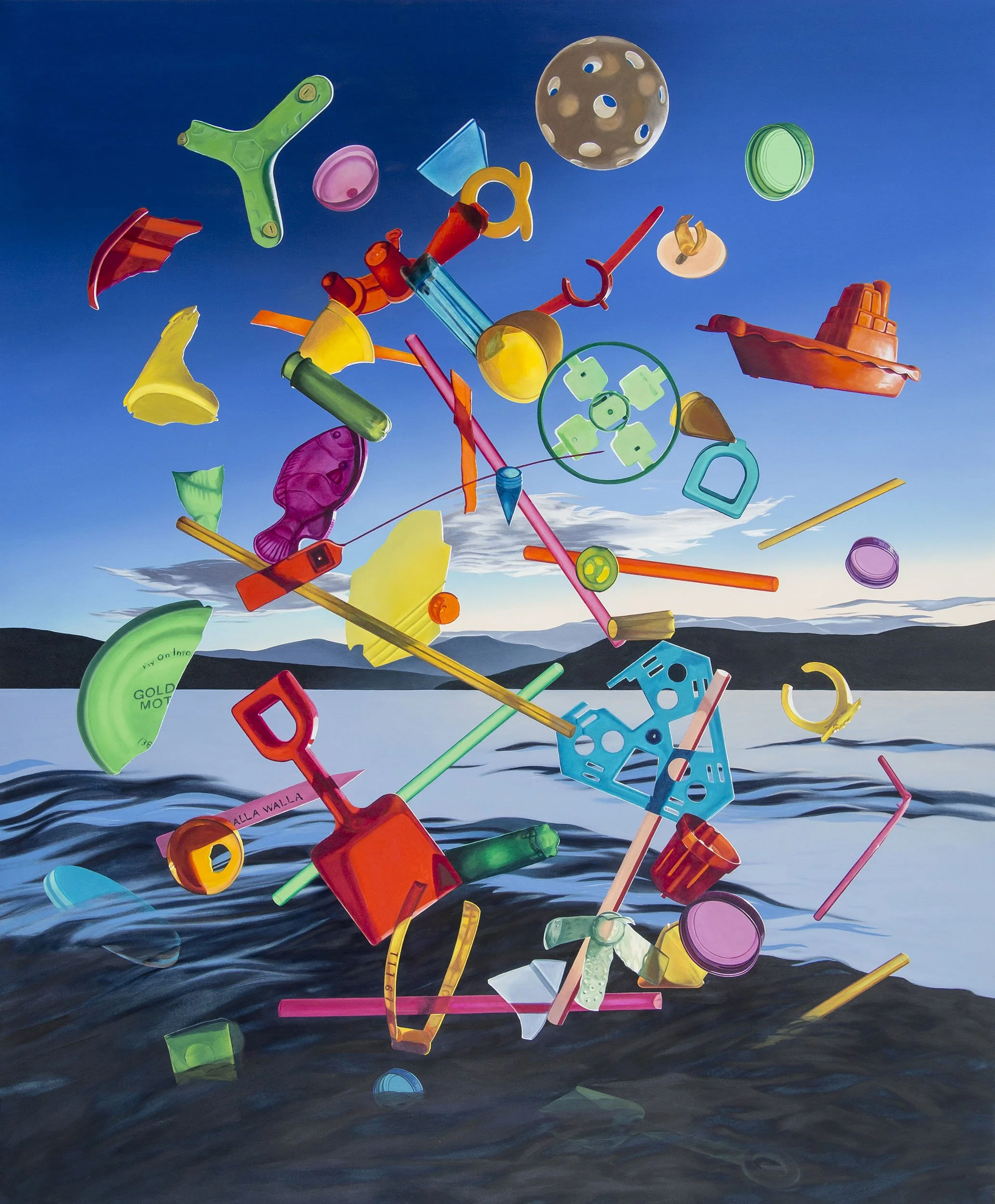 THE FLOATING WORLD, oil on canvas, 72" x 60", 2015,  Floating World Series 