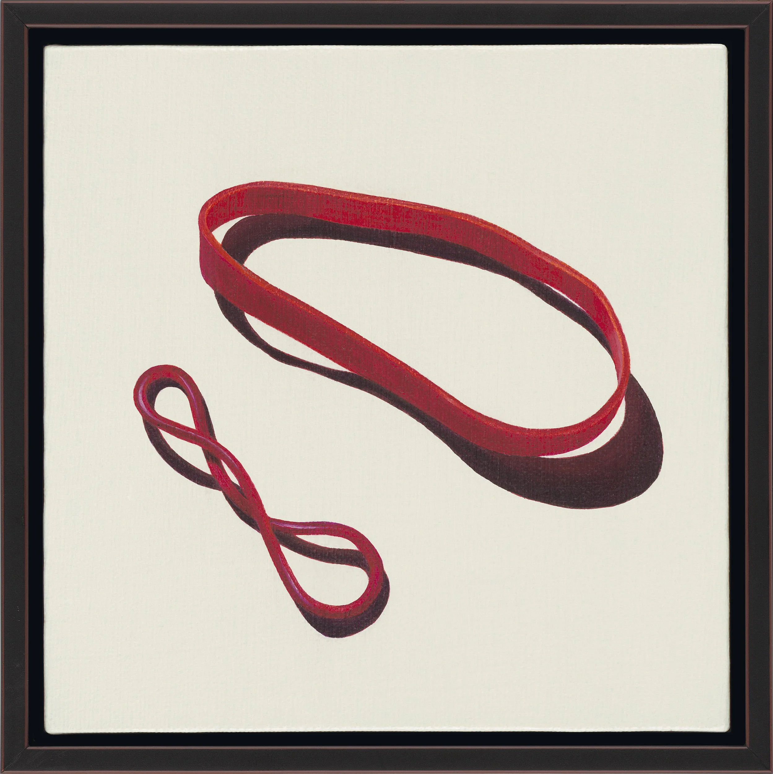 MARINE ARTIFACT NO. 11 (RUBBER BANDS A), oil on canvas, 6" x 6", 2016,  Artifact Series 