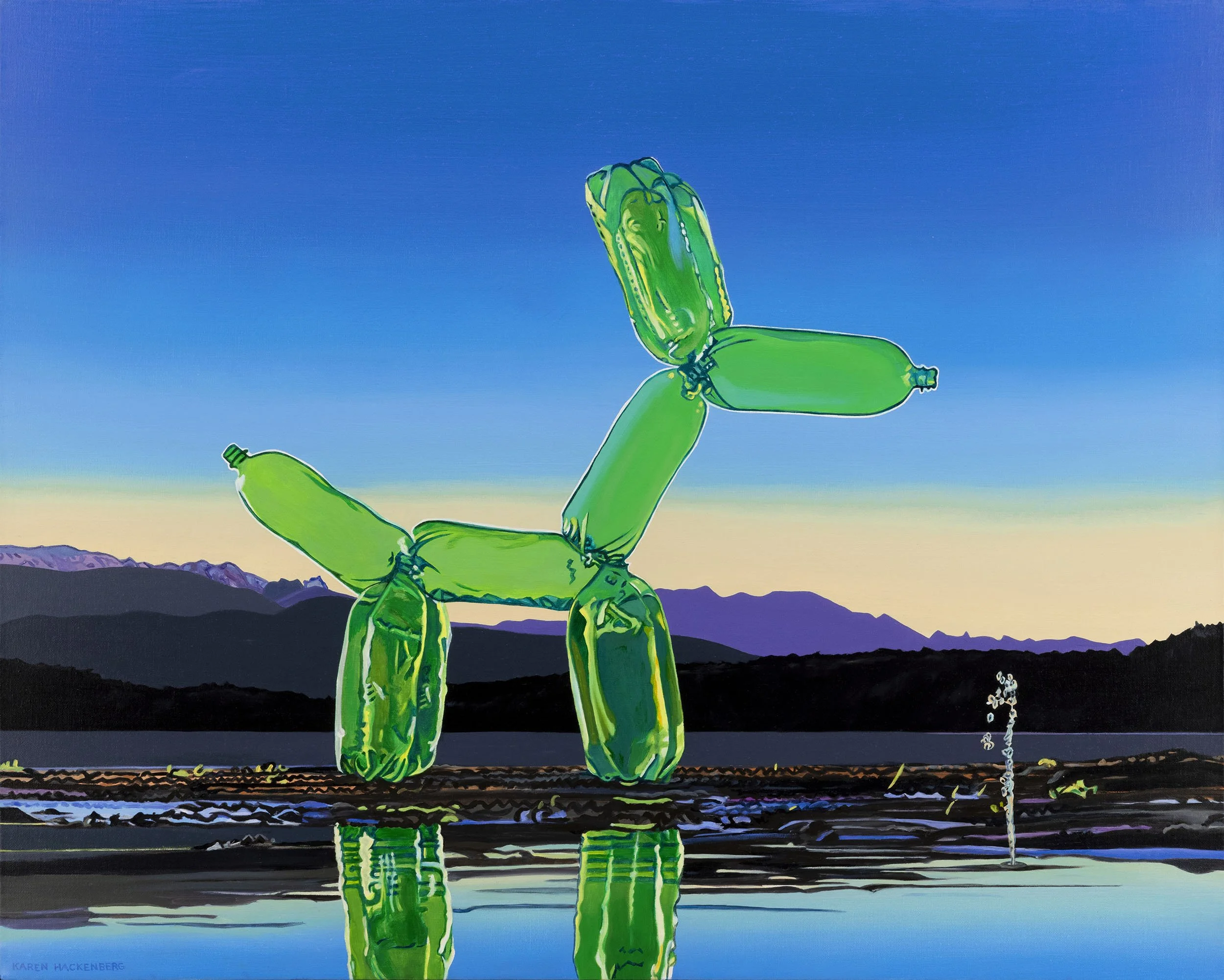 DARWIN'S DOG, oil on canvas, 28" x 35", 2024,  Natural Selection Series 