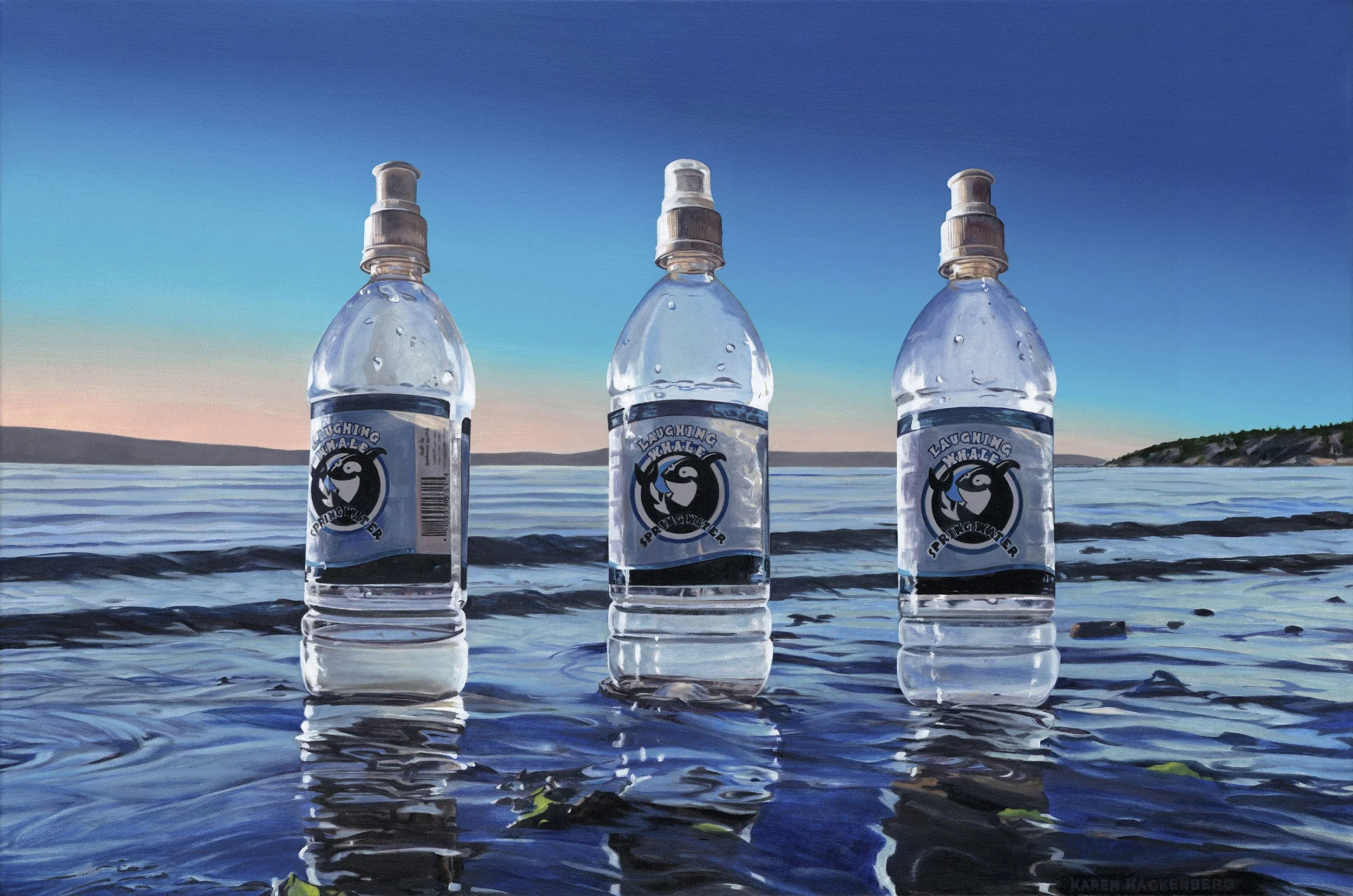 ORCA POD, oil on canvas, 24" x 36", 2016,  Amphorae Series 