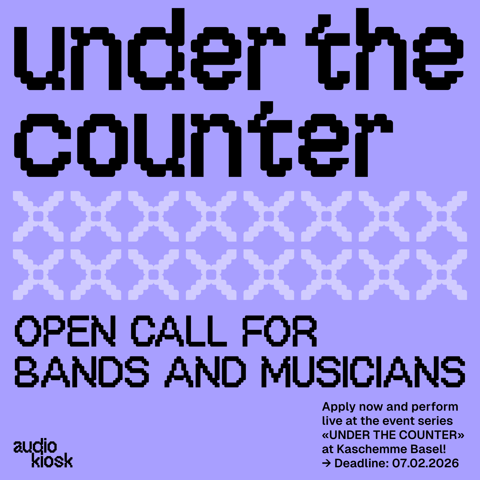 under the counter open call for bands and musicians