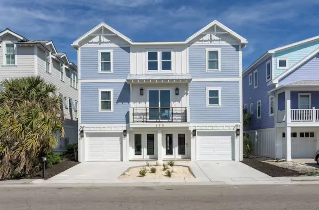 Beautiful Coastal Retreat in Kure Beach NC designed by Foxglove and Fir Design Studio. 