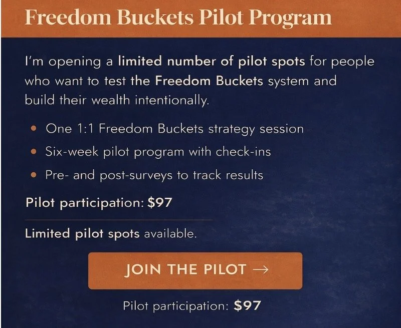 Freedom Buckets Pilot Session (1:1)